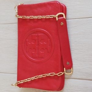 Tory Burch Clutch Bombe Reva Clutch preowned red leather clutch